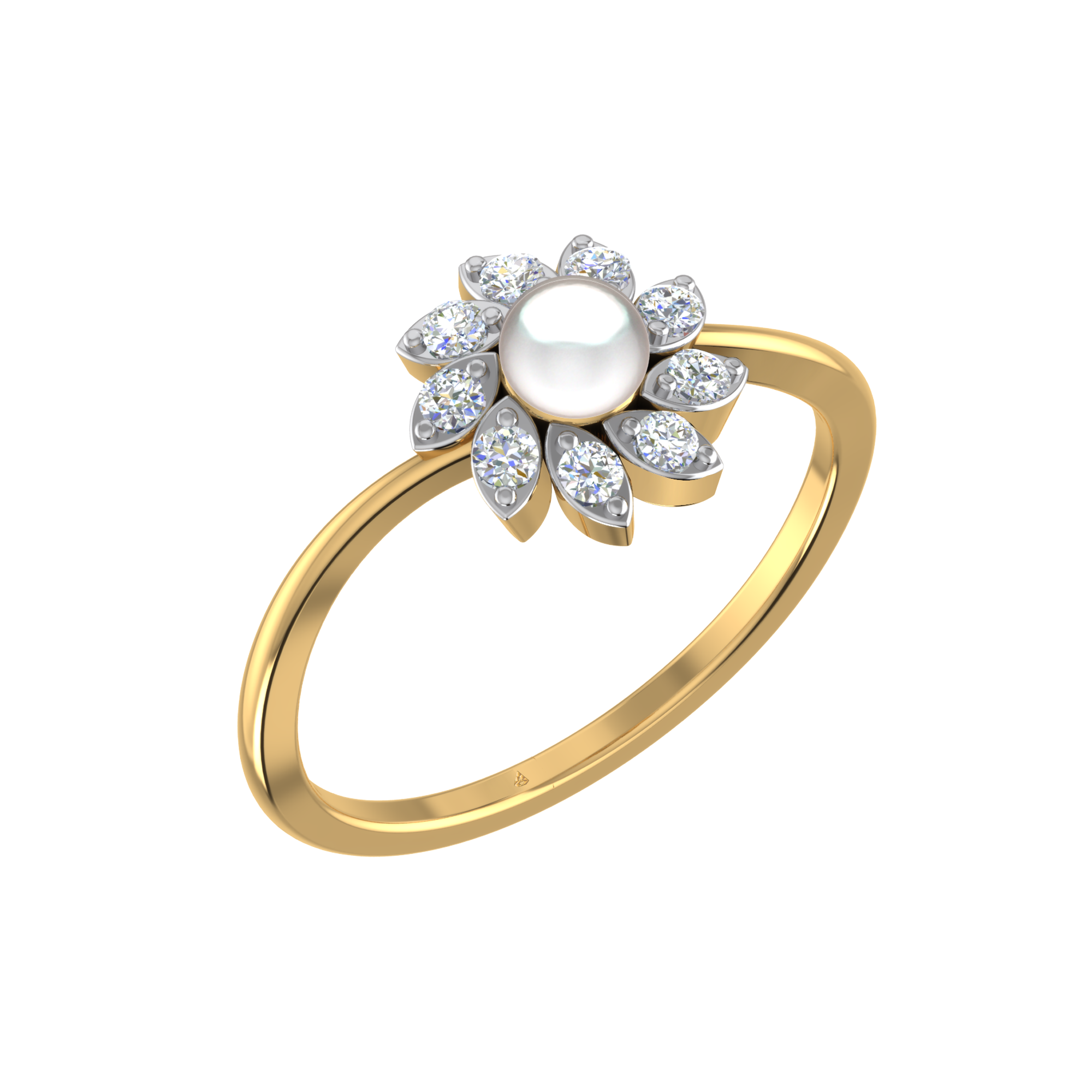 Bulk-buy Fancy 14K 18K Gold Freshwater Pearl Ring Women Leaf Shape Gold  Ring Designs for Party price comparison